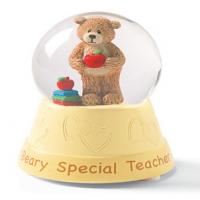Beary Special Teacher Water Globe