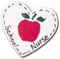Hand-painted School Nurse Heart Pin