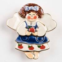 Porcelain  Angel Teacher Pin