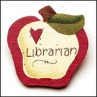 Librarian Apple Pin