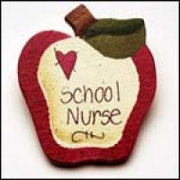 School Nurse Apple Pin