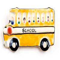 Porcelain School Bus Pin