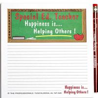 Special Education Teacher - Note Pad and Pencil Set