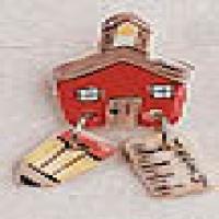 Schoolhouse Ceramic Pin