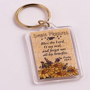 Simple Pleasures key ring