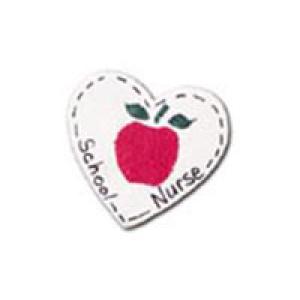 Hand Painted School Nurse Apple Pin