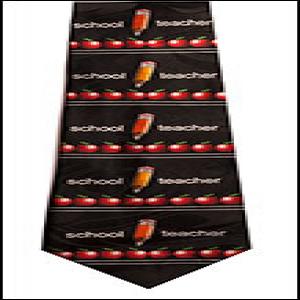 Black School Teacher w/ Row of Apples Tie