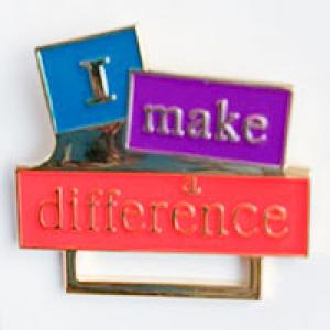 I Make a Difference� Badge Holder