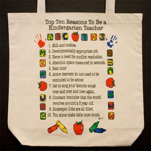 Kindergaten Teacher Top 10 Totebag