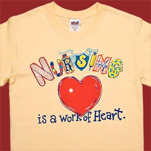 Nursing is a Work of Heart T-Shirt