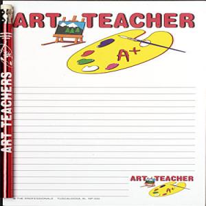 Art Teacher Notepad Set   - Note Pad and Pencil Set