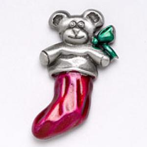 Stocking w/Bear Pin