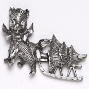 Reindeer and Diamond Collar Pin