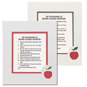 Top Ten Reasons to Become a School Secretary Mat