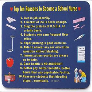 School Nurse Mouse Pad  white background not navy