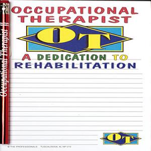 Occupational Therapist Note Pad Set - Note Pad and Pencil Set