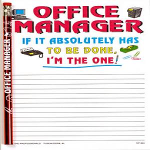 Office Manager - Note Pad and Pencil Set