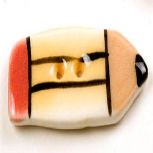 Yellow Pencil Ceramic Button