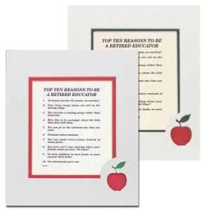Top Ten Reasons to Become a Retired Educator Mats