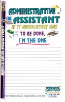 Administrative Assistant - Note Pad and Pencil Set