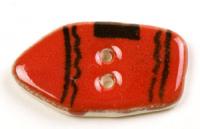 Red Crayon Ceramic Button