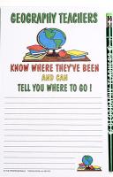 Geography Teacher - Note Pad and Pencil Set