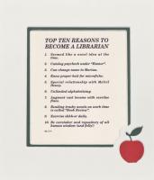 Top Ten Reasons to Become a Librarian Mat