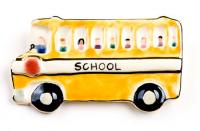 Porcelain School Bus Pin