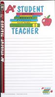 Student Teacher Notepad Set - Note Pad and Pencil Set