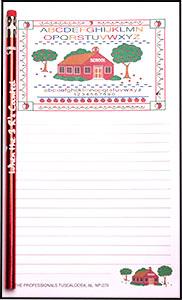 Schoolhouse - Note Pad and Pencil Set