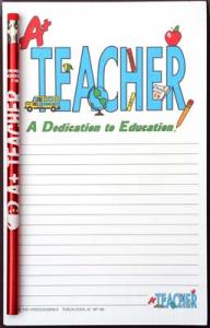 A+ Teacher - Note Pad and Pencil Set
