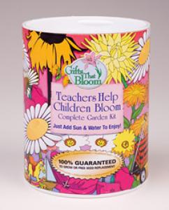Teachers Help Children Bloom Garden Can
