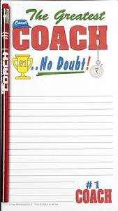 Coach Note Pad Set - Note Pad and Pencil Set
