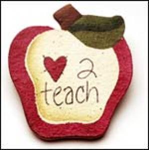 Love To Teach Apple Pin