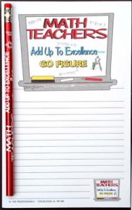Math Teachers Add Up to Excellance... - Note Pad and Pencil Set