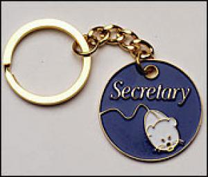 Secretary & computer mouse  Key Chain