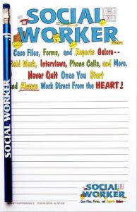 Social Worker Note Pad - Note Pad and Pencil Set