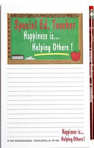 Special Education Teacher - Note Pad and Pencil Set